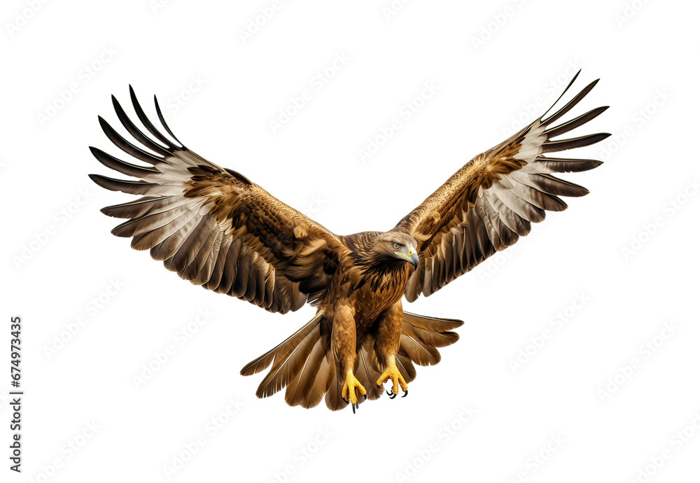 The golden eagle is flying. The golden eagle is flying.