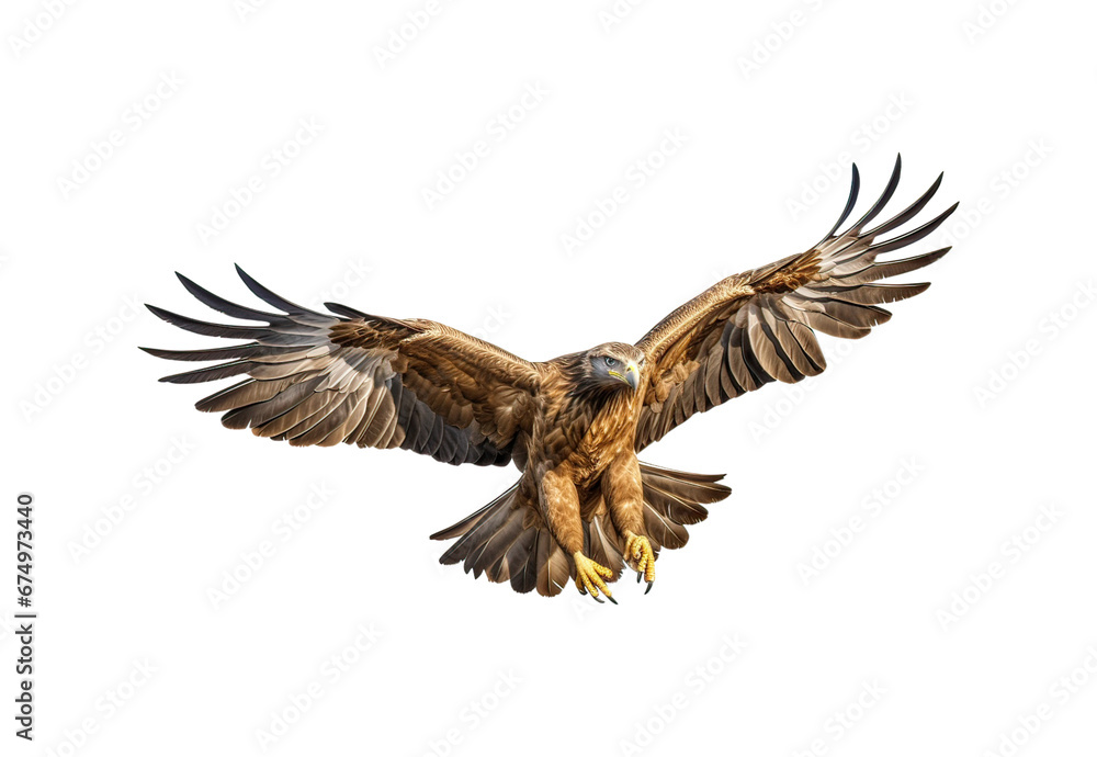 Fototapeta premium The golden eagle is flying.