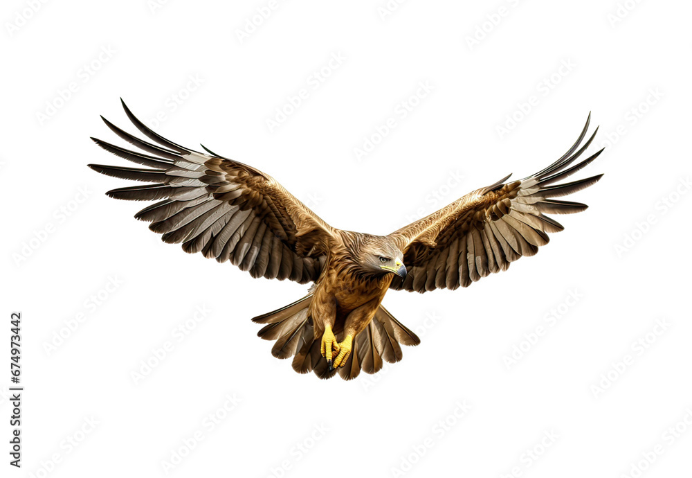 Obraz premium The golden eagle is flying.