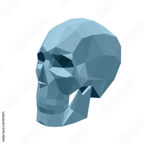Low poly human skull (ID: 674978271)