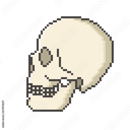 Pixel human skull (ID: 674978297)