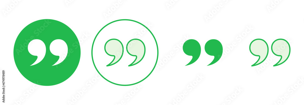 Quote icon set. Quotation mark symbol. Quote icon set. Quotation mark symbol.
