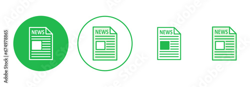 Newspaper icon set. news paper vector sign