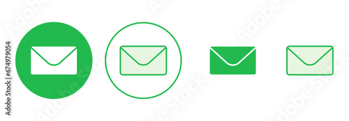Mail icon set. email icon vector. E-mail icon. Envelope illustration