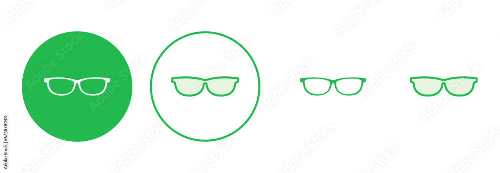 Glasses icon set. Glasses vector icon Glasses icon set. Glasses vector icon