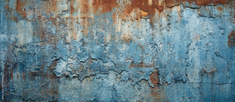 The abstract pattern on the grunge blue metal wall creates an intriguing background design with an isolated texture evoking the passage of time and the old rusty charm of steel and iron The abstract pattern on the grunge blue metal wall creates an intriguing background design with an isolated texture evoking the passage of time and the old rusty charm of steel and iron