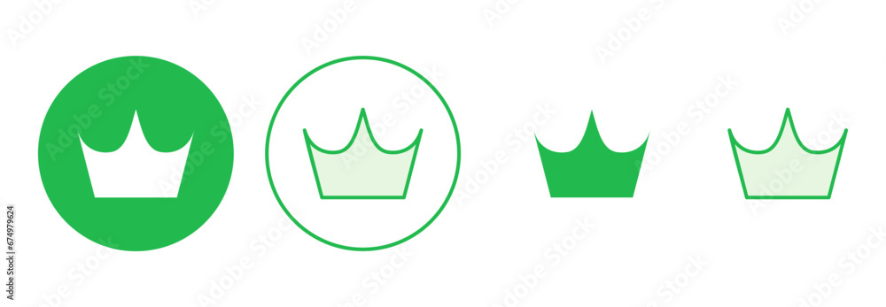 Fototapeta premium Crown icon set. crown vector icon