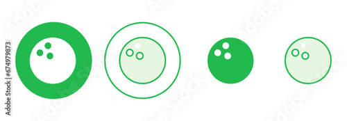Bowling icon set. bowling ball and pin icon. bowling pins