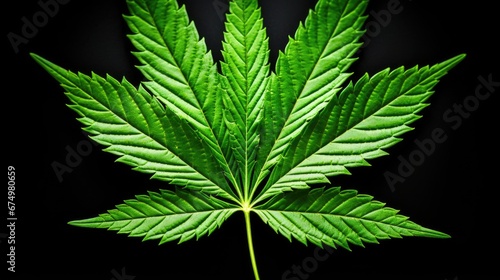 Cannabis leaves background. Hemp plant green leaf close-up. Growing organic cannabis herb plantation on the farm. Marijuana  cultivation  alternative medicine concept.