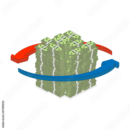 dinero en circulación, dinero circulando, cambio de divisas, cambio de moneda
