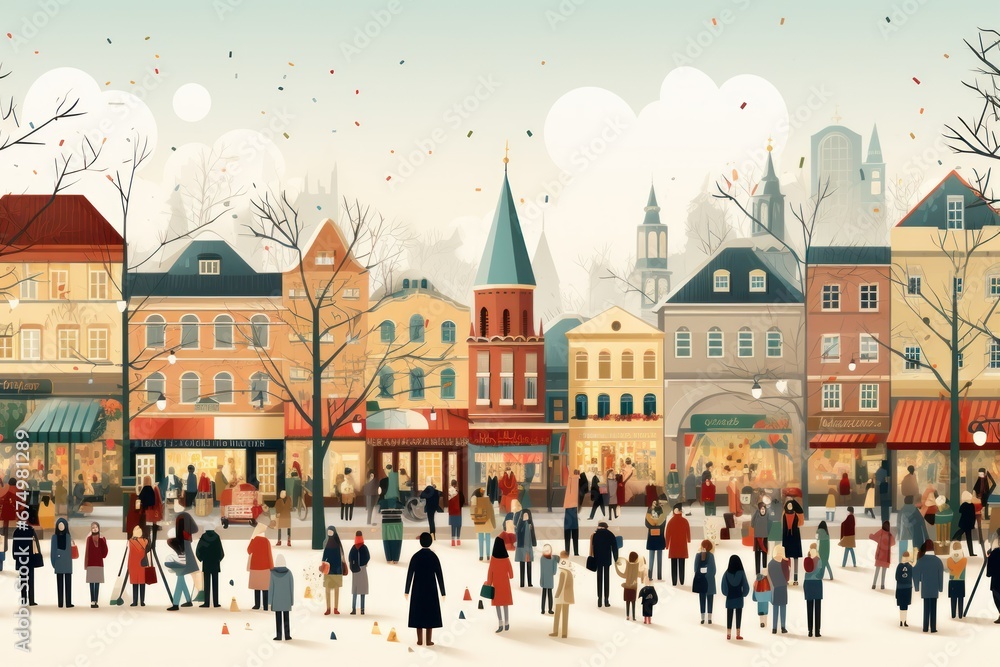 Obraz premium Holiday Markets - Generative AI
