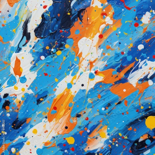 abstract background with splashes  Generative AI © Worrapol