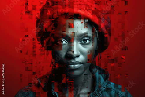 A collage of powerful photographs depicting the impact of HIV on individuals and communities. Concept of storytelling through visuals. Generative Ai.
