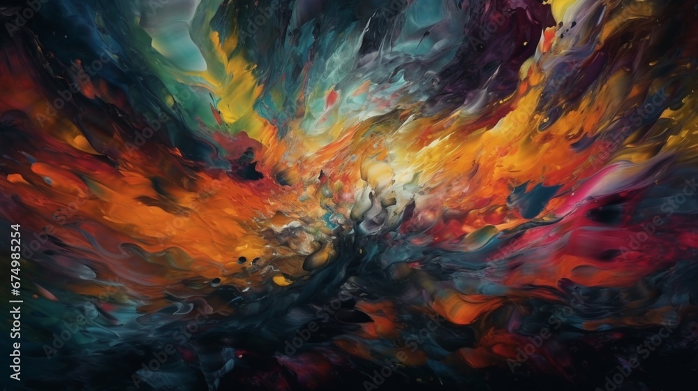 Colorful magic swirling winds smoke purple wallpaper image AI generated art
