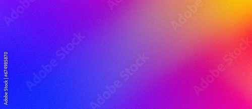 Blue yellow pink purple orange grainy, website banner background. Blurred color gradient, ombre, blur. Defocused, colorful, multicolored, mix, rainbow, bright, fun pattern. Desktop design