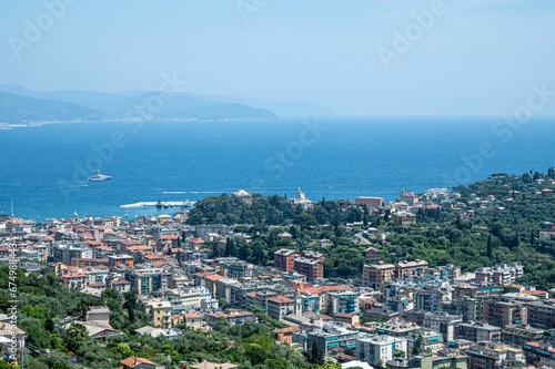 Scenic view of the coastal Liguria Region in Italy. © Wirestock