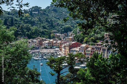 Scenic view of the coastal Liguria Region in Italy.