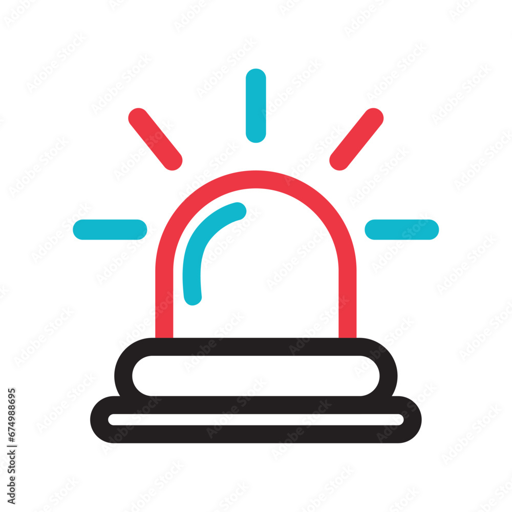 Outline of an ambulance siren Medical icon Vector Outline of an ambulance siren Medical icon Vector