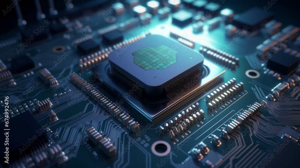 Computer chip semiconductor data abstraction circuit Ai generated art Computer chip semiconductor data abstraction circuit Ai generated art