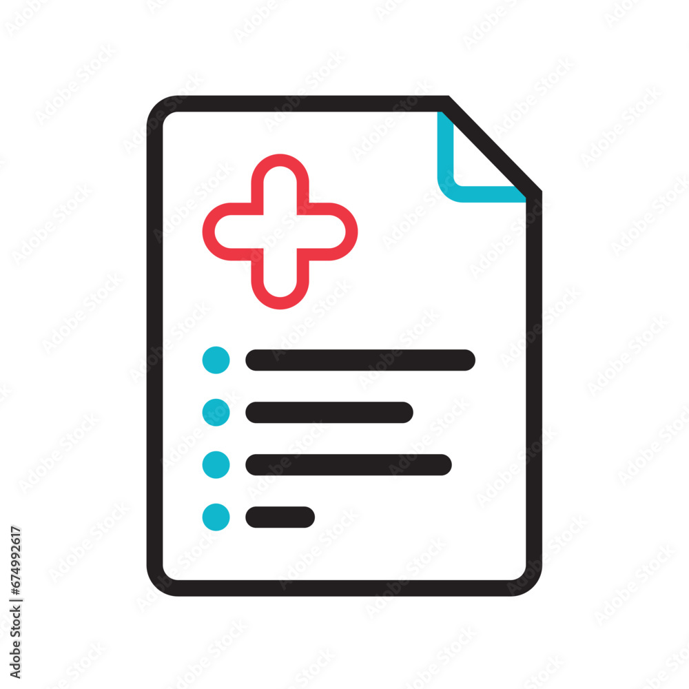 Isolated clinic history medical icon Vector Isolated clinic history medical icon Vector