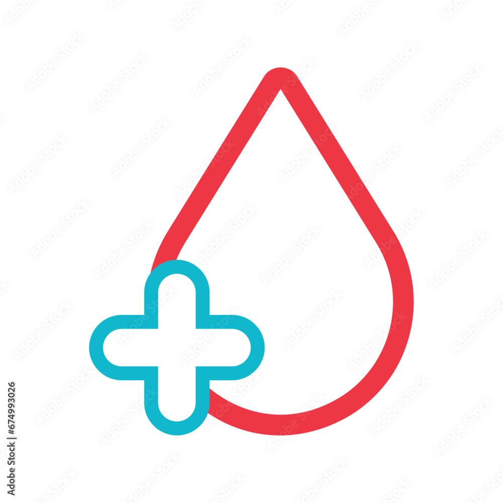 Isolated blood drop medical icon Vector Isolated blood drop medical icon Vector