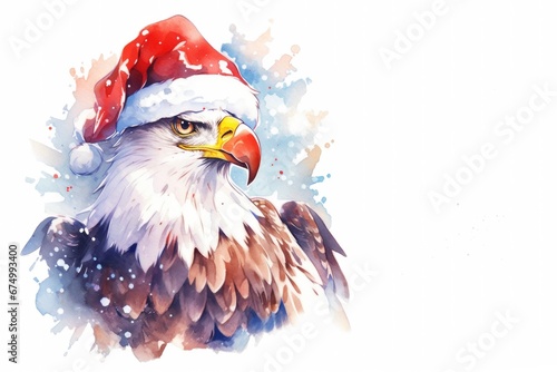 eagle celebrating christmas