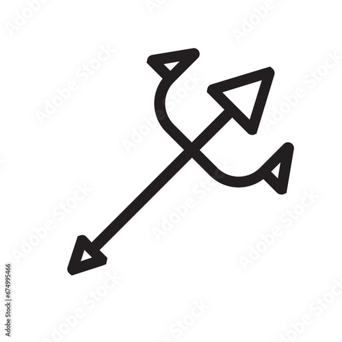 Halloween scary trident