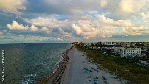 Wallpaper Mural Aerial view of buildings on the beach against sea waves on a sunny day Torontodigital.ca