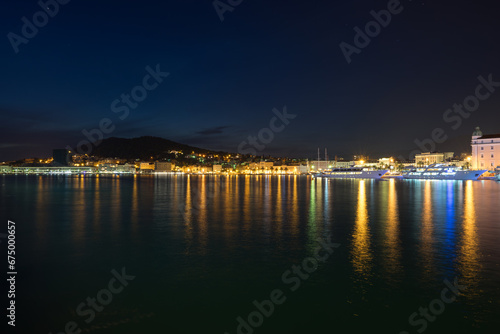 Evening skyline of promenade Riva  and Diocletian Palace in Split. Croatia © Pawel Pajor