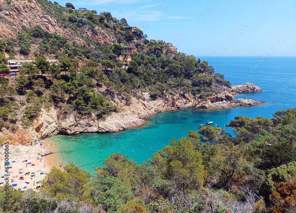 View of the coast of the region sea. Costa Brava. Spain