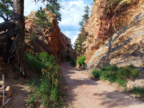 Dirt road in the mountains. Colorado