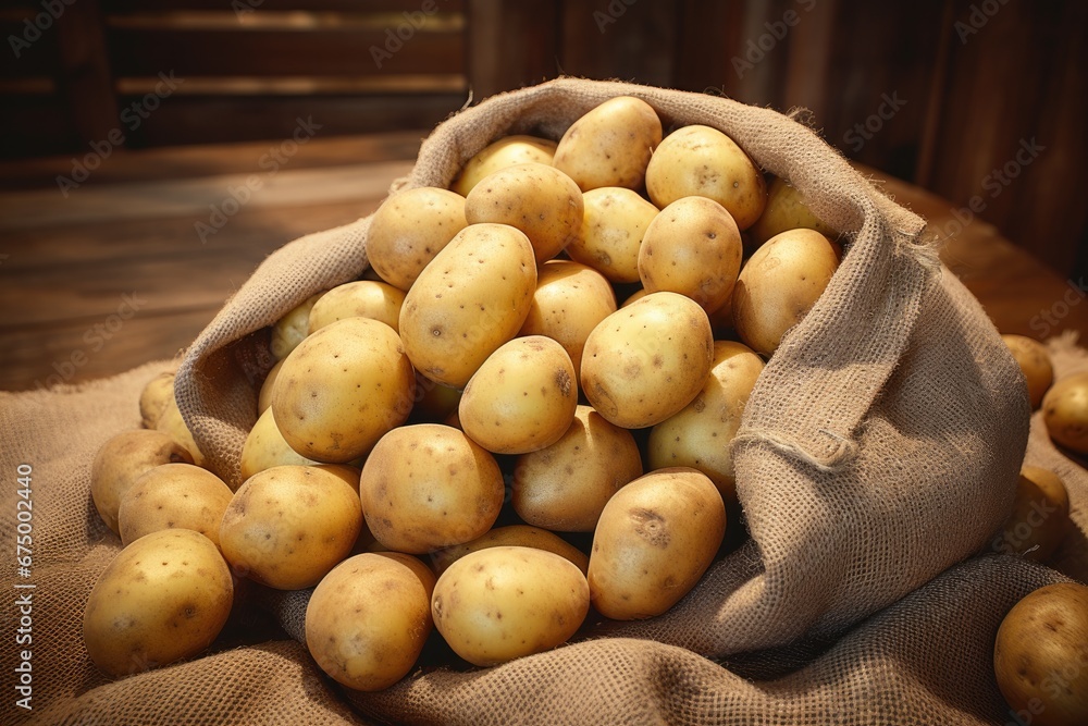 A fresh, organic farmers potatoes in a supermarket A fresh, organic farmers potatoes in a supermarket