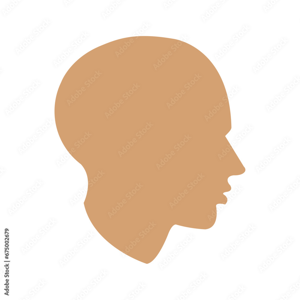 Isolated silhouette of a head Vector Isolated silhouette of a head Vector