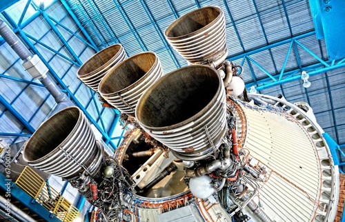 Saturn V stages in Cape Canaveral Orlando Florida USA photo