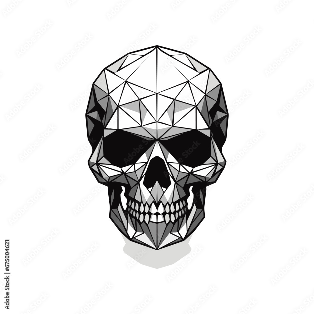 Minimalist abstract skull with ornament. Minimalist abstract skull with ornament.
