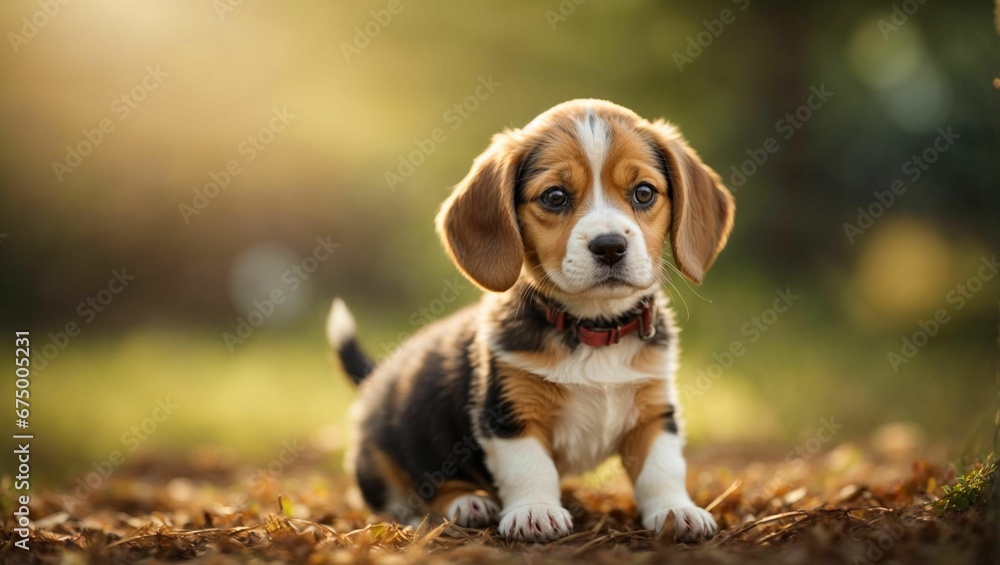 a dog on leaves in the sun, looking at something that is in the air a dog on leaves in the sun, looking at something that is in the air