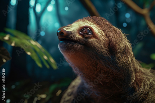 Sloth in the rainforest