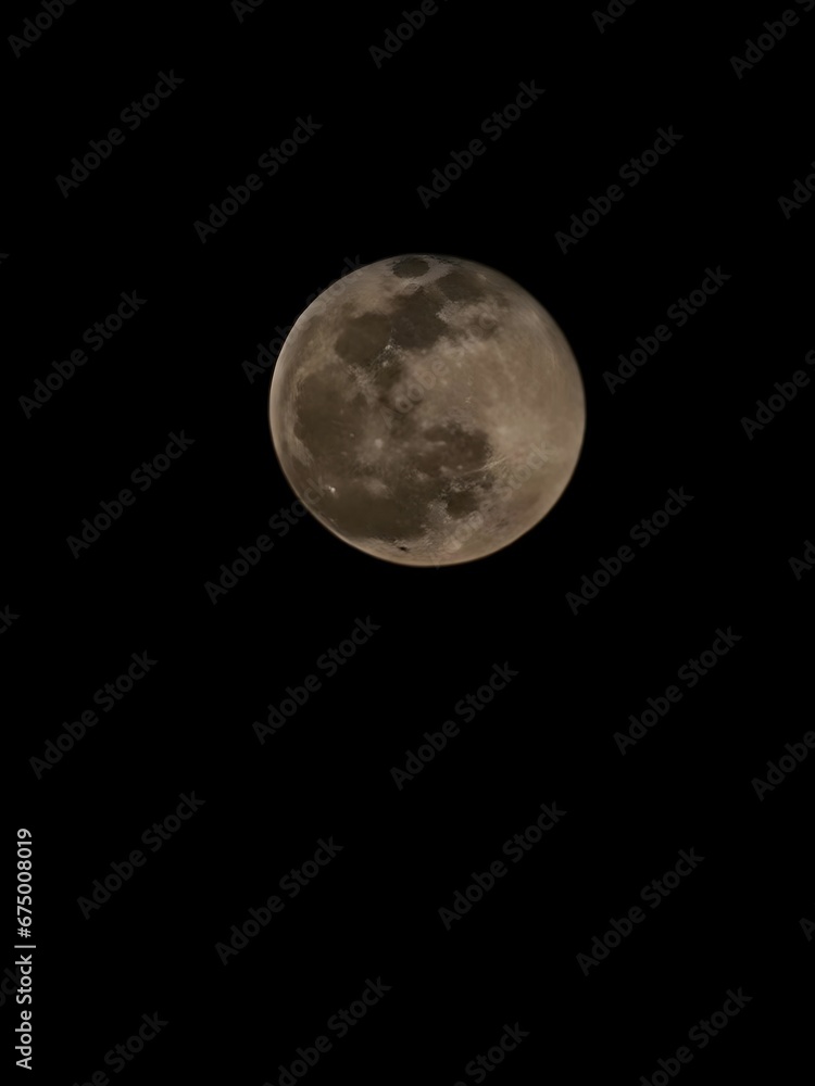 AI generated full moon on a dark night AI generated full moon on a dark night