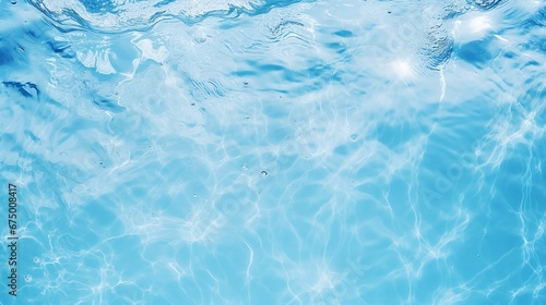 AI generated illustration of a pristine pool, with the surface of the water glimmering in the light © Wirestock