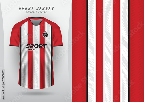 background for sports jersey football jersey running jersey racing red and white stripes and zigzag pattern