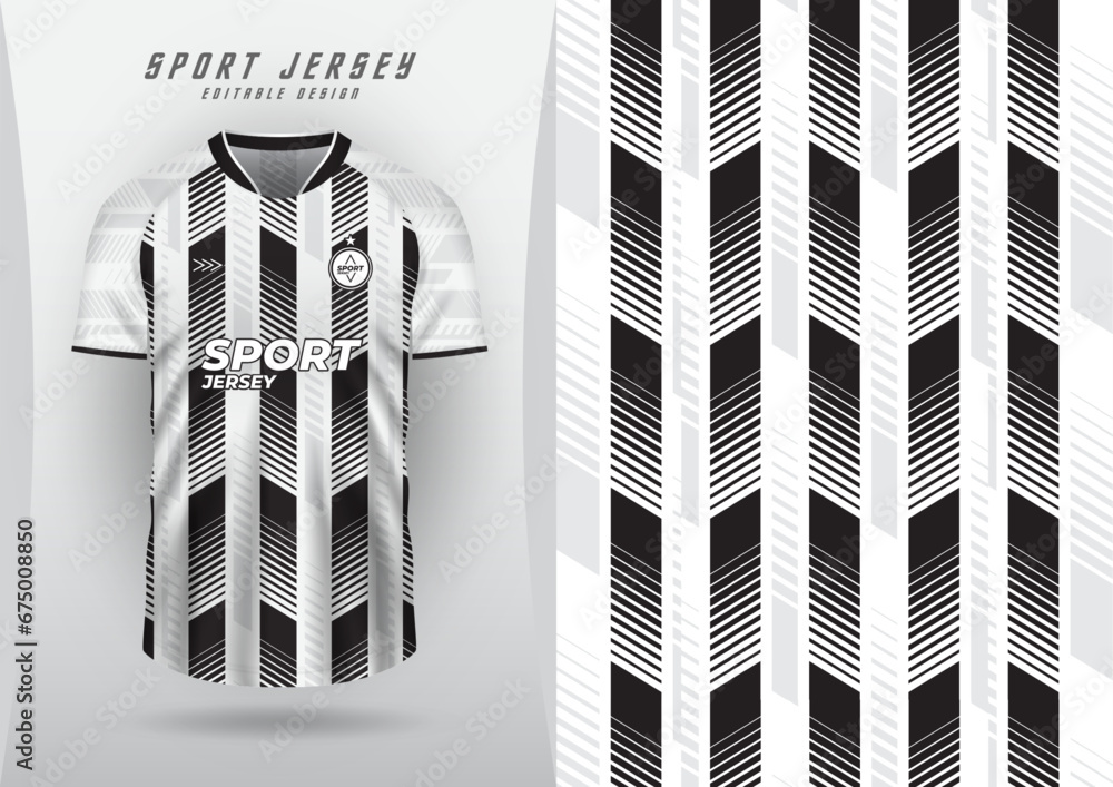 background for sports jersey football jersey running racing jersey with white and black dotted stripes pattern. - obrazy, fototapety, plakaty 