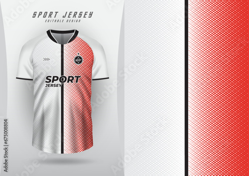 background for sports jersey football jersey running racing jersey with white and red halftone stripes.