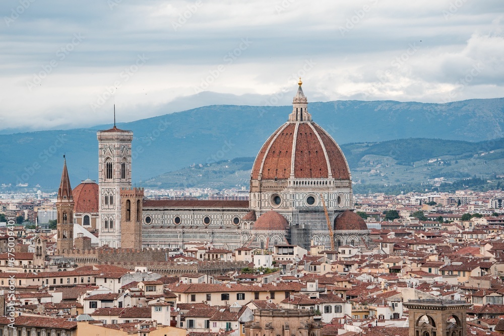 Landscape of the Cathedral of Santa Maria del Fiore in Florence, Italy
