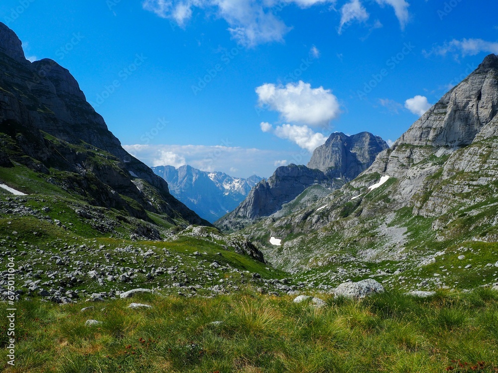 Majestic landscape showcases the Albanian Alps, Montenegro