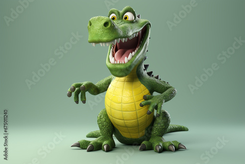 3d Rendered alligator cartoon character © Robin