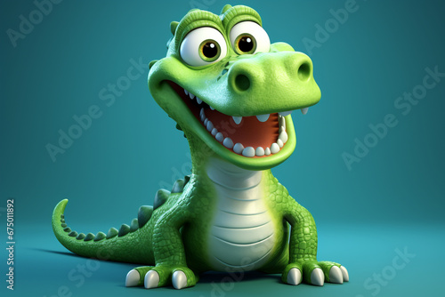 3d Rendered alligator cartoon character © Robin