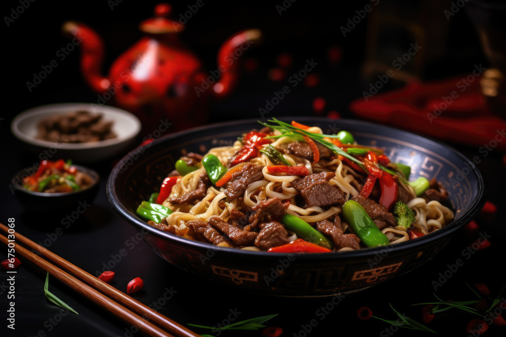 Beef Pan Fried Noodles christmas and new year chinese Beef Pan Fried Noodles christmas and new year chinese