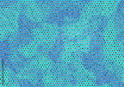 Hexagonal Hues: A Symphony of Blue and Green in a Repeating Pattern of Eights and Essences
