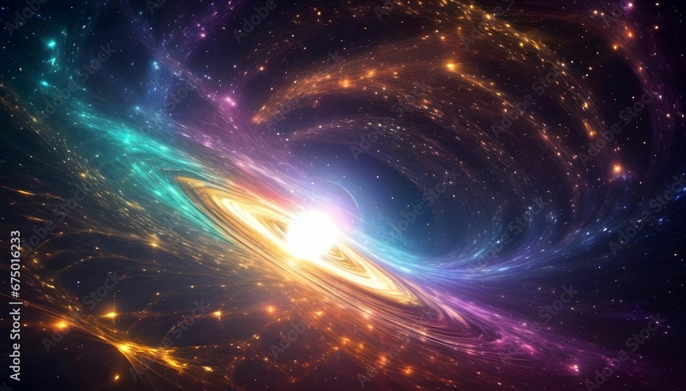 Obraz premium AI generated illustration of a starry night sky with a galaxy present in the background