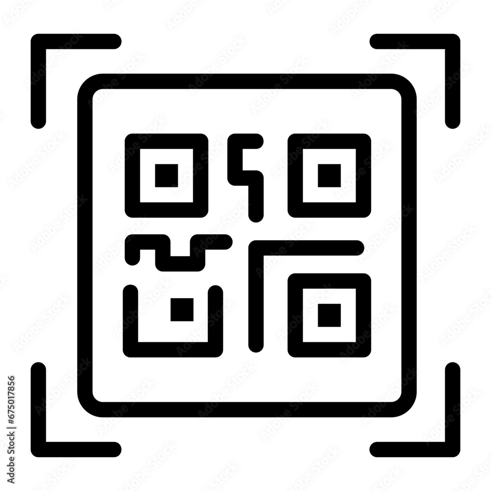 qr qode outline icon qr qode outline icon